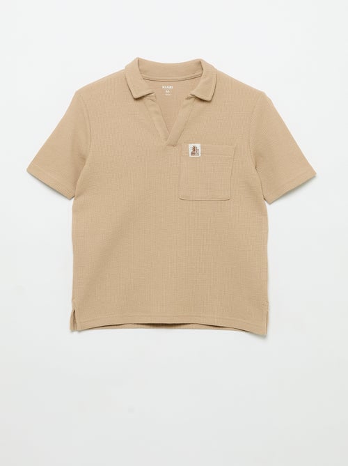 Polo de tejido de nido de abeja - Kiabi