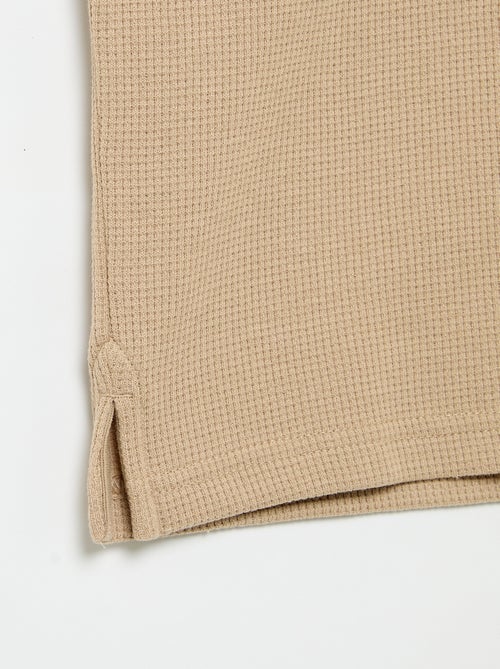 Polo de tejido de nido de abeja - Kiabi