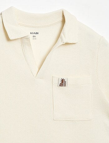 Polo de tejido de nido de abeja