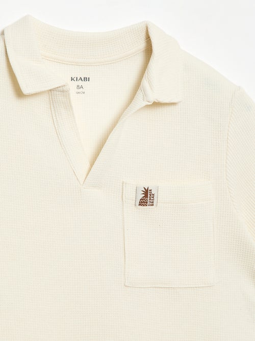 Polo de tejido de nido de abeja - Kiabi