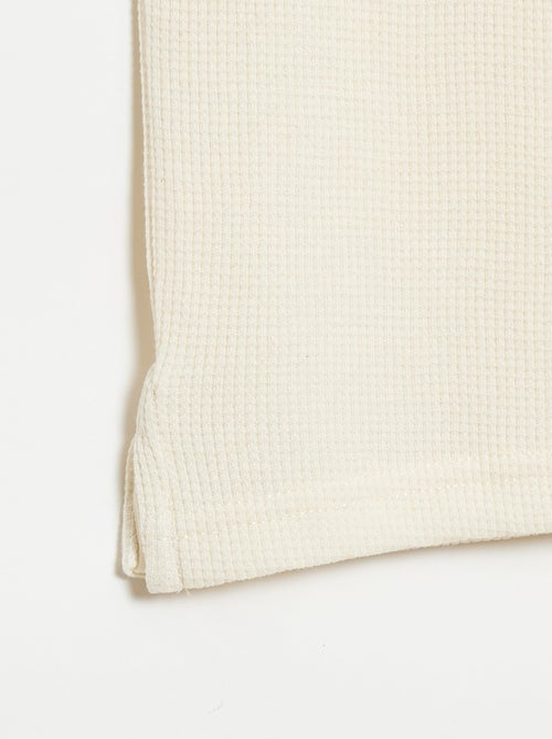 Polo de tejido de nido de abeja - Kiabi