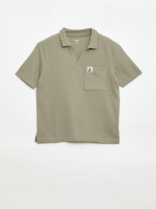 Polo de tejido de nido de abeja - Kiabi