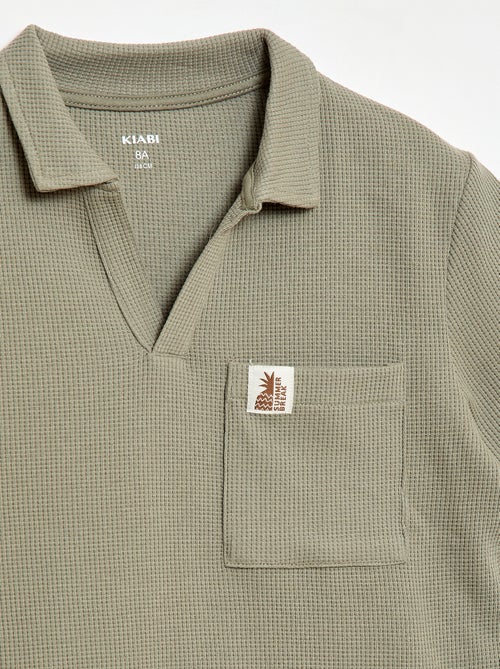 Polo de tejido de nido de abeja - Kiabi