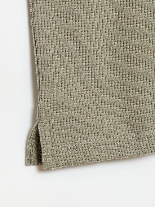 Polo de tejido de nido de abeja - Kiabi