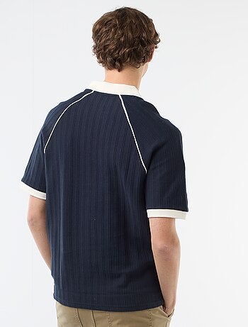 Polo de tejido original con cuello polo sin botones