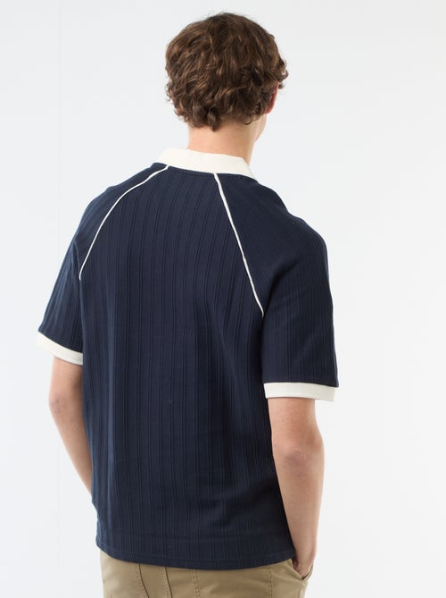 Polo de tejido original con cuello polo sin botones - Kiabi