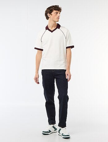 Polo de tejido original con cuello polo sin botones