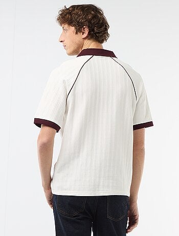 Polo de tejido original con cuello polo sin botones