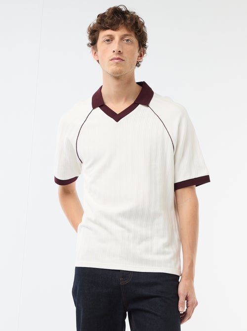 Polo de tejido original con cuello polo sin botones - Kiabi