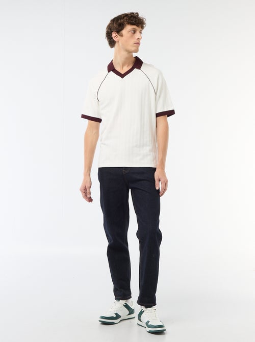 Polo de tejido original con cuello polo sin botones - Kiabi