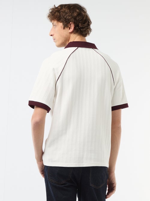 Polo de tejido original con cuello polo sin botones - Kiabi