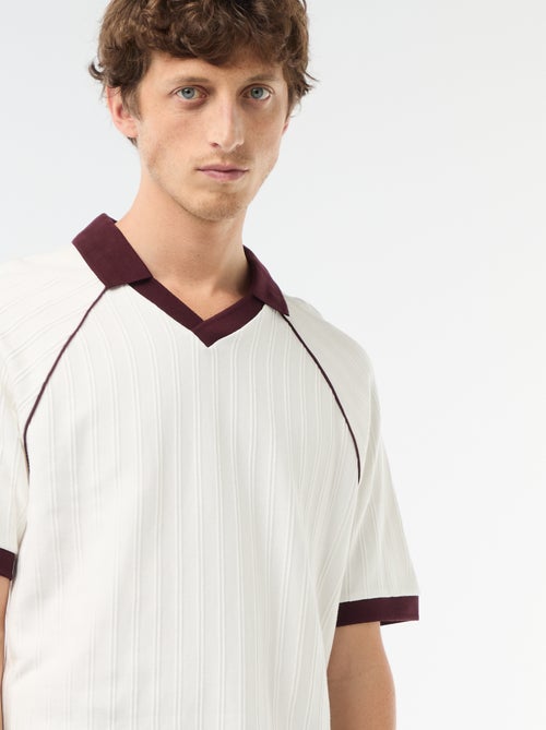 Polo de tejido original con cuello polo sin botones - Kiabi