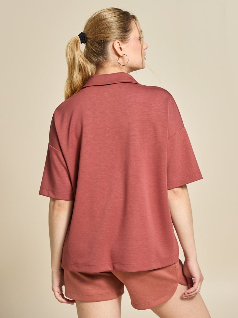 Polo deportivo oversize - (ekstract) Marron - Kiabi