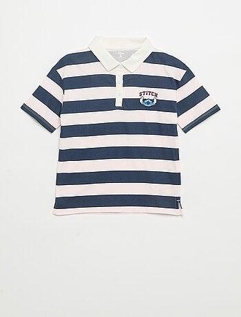 Polo 'Disney 'Stitch' rayado de manga corta
