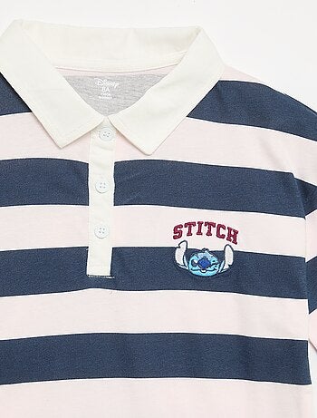 Polo 'Disney 'Stitch' rayado de manga corta