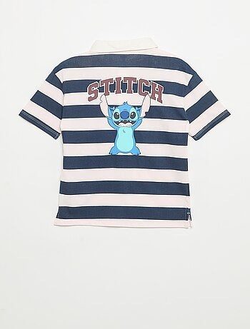 Polo 'Disney 'Stitch' rayado de manga corta
