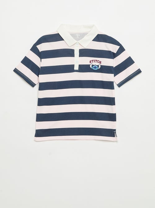 Polo 'Disney 'Stitch' rayado de manga corta - Kiabi