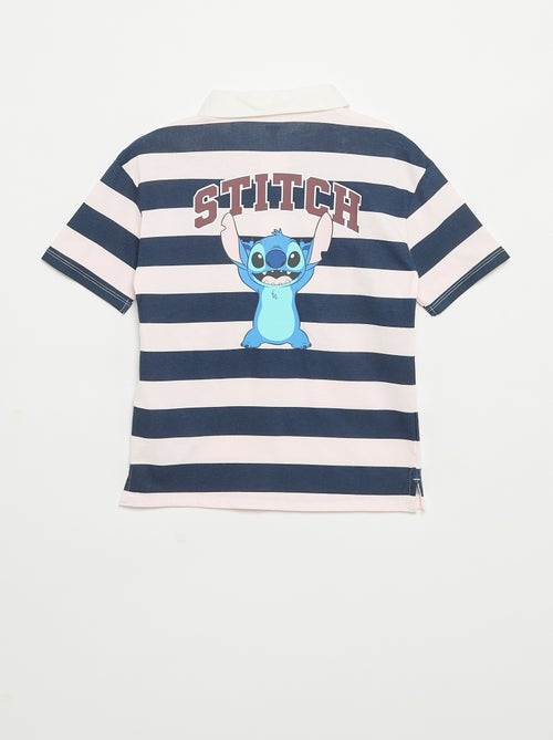 Polo 'Disney 'Stitch' rayado de manga corta - Kiabi
