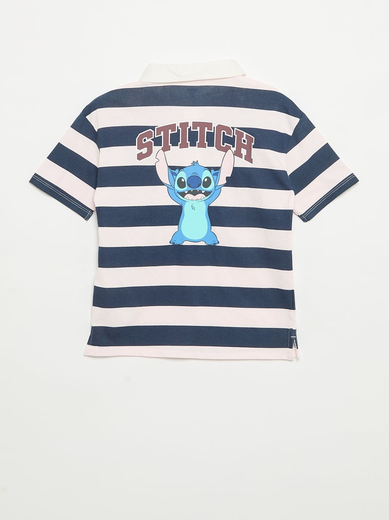 Polo 'Disney 'Stitch' rayado de manga corta Rosa - Kiabi