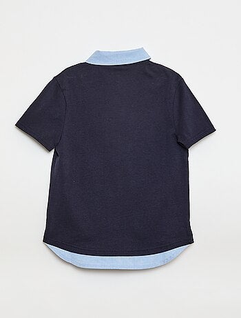 Polo efecto 2 en 1 de manga corta