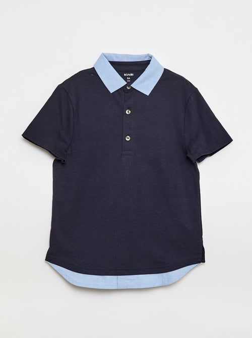 Polo efecto 2 en 1 de manga corta - Kiabi