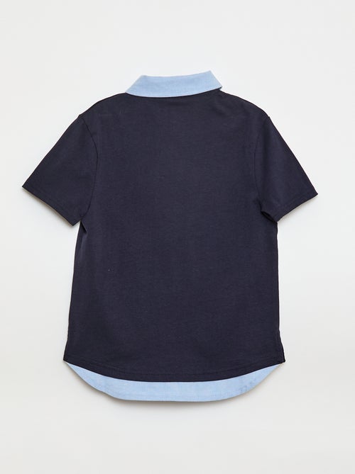 Polo efecto 2 en 1 de manga corta - Kiabi