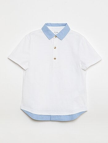 Polo efecto 2 en 1 de manga corta