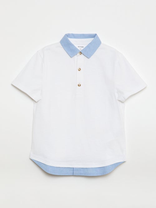 Polo efecto 2 en 1 de manga corta - Kiabi