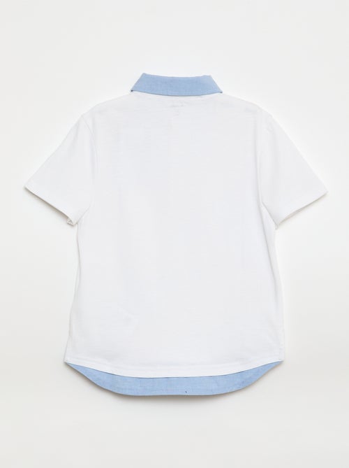 Polo efecto 2 en 1 de manga corta - Kiabi