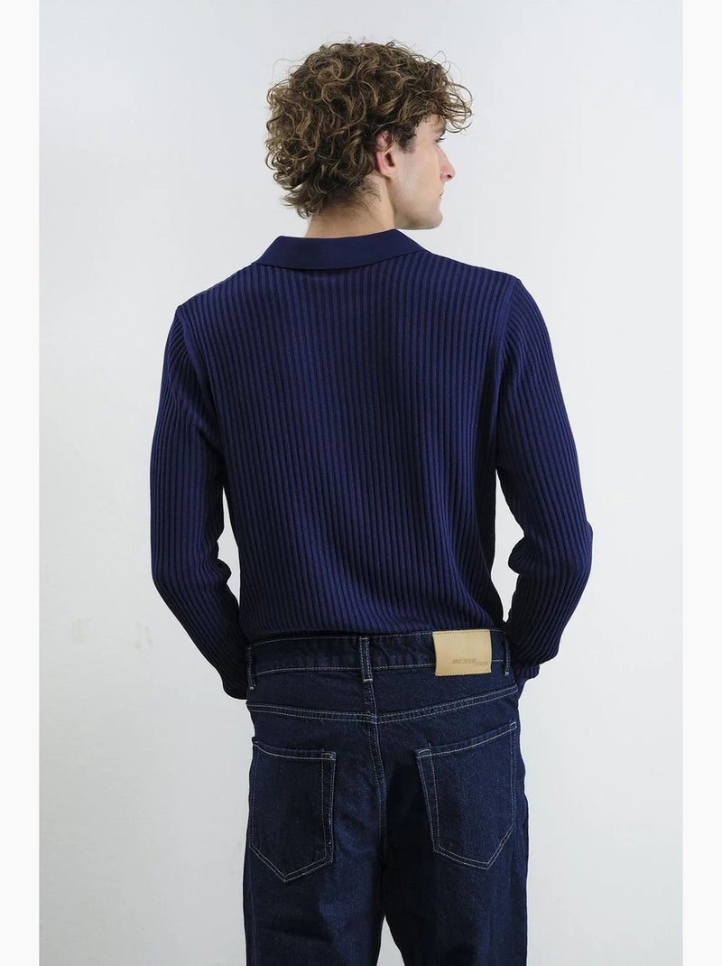 Polo entallado giesto Azul marino - Kiabi
