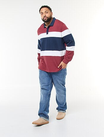 Polo estilo color block de manga larga