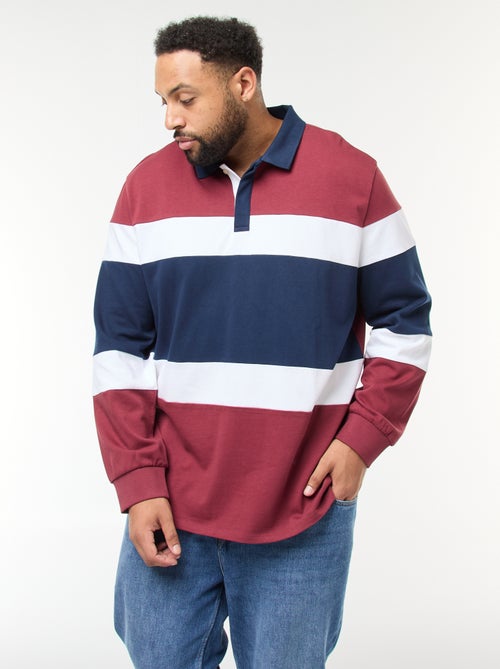 Polo estilo color block de manga larga - Kiabi