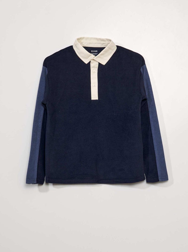 Polo estilo rugby azul - Kiabi