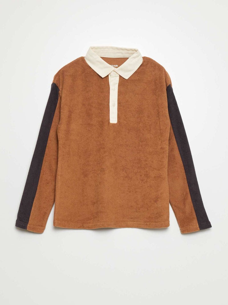 Polo estilo rugby BEIGE - Kiabi