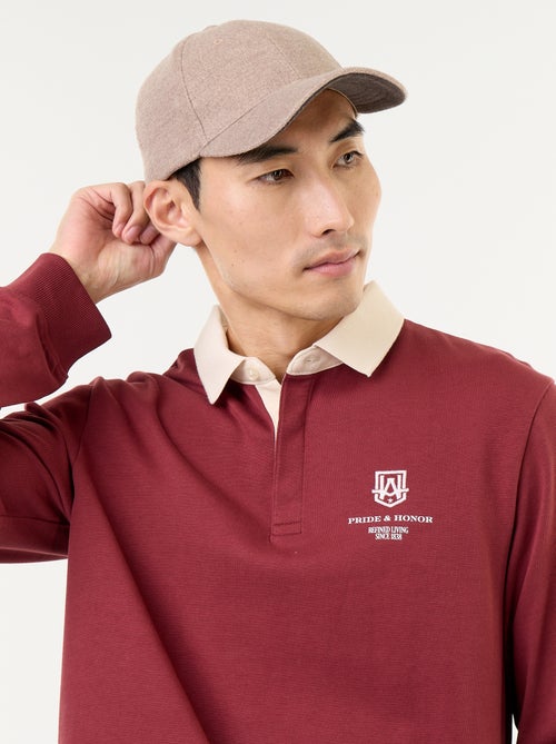 Polo estilo rugby con inscripciones bordadas - Kiabi Polo estilo rugby con inscripciones bordadas - Kiabi