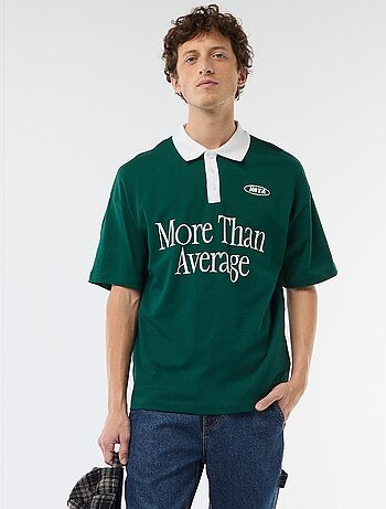 Polo estilo rugby de manga corta