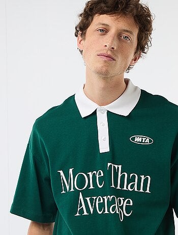 Polo estilo rugby de manga corta