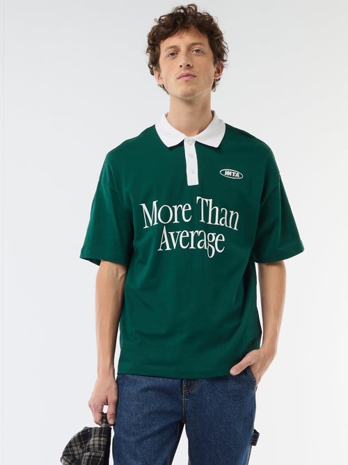 Polo estilo rugby de manga corta - Kiabi