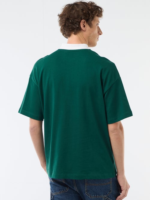 Polo estilo rugby de manga corta - Kiabi