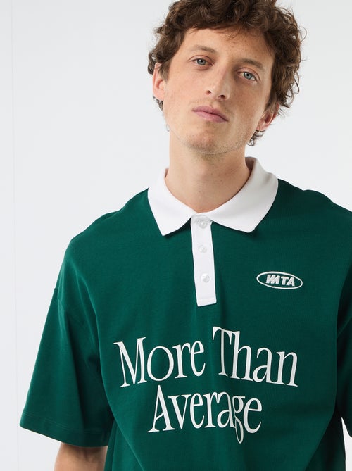 Polo estilo rugby de manga corta - Kiabi