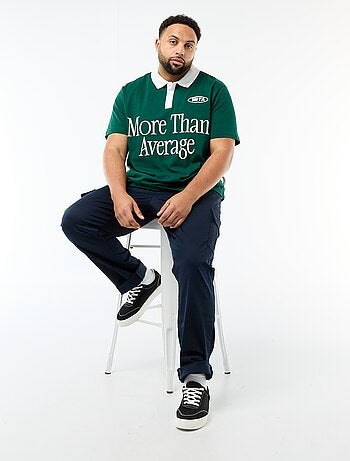 Polo estilo rugby de manga corta