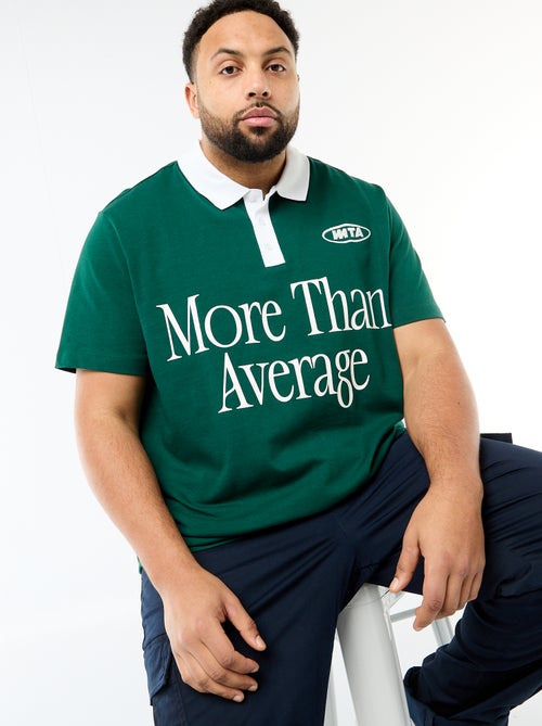 Polo estilo rugby de manga corta - Kiabi