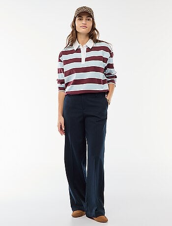 Polo estilo rugby de manga larga