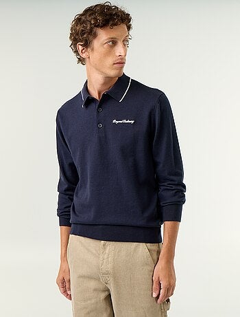 Polo estilo rugby de manga larga