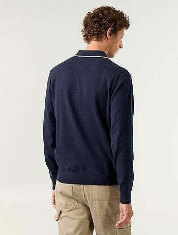 Polo estilo rugby de manga larga
