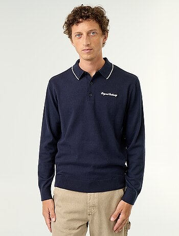 Polo estilo rugby de manga larga