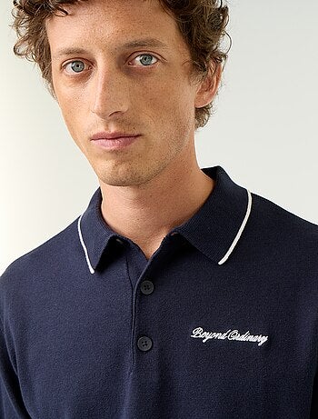 Polo estilo rugby de manga larga