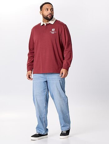 Polo estilo rugby de manga larga
