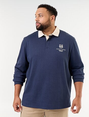 Polo estilo rugby de manga larga