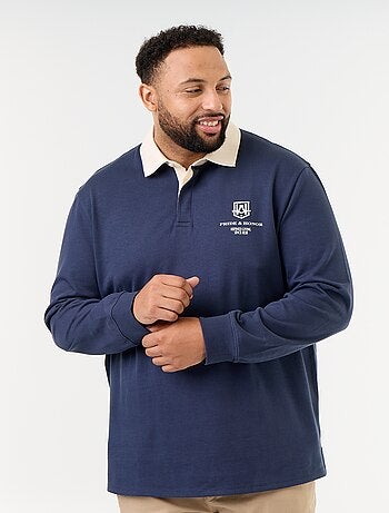 Polo estilo rugby de manga larga